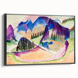 Expressionist Mountain Landscape Wall Art - Abstract Expressionism Print