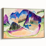 Expressionist Mountain Landscape Wall Art - Abstract Expressionism Print