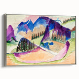 Expressionist Mountain Landscape Wall Art - Abstract Expressionism Print