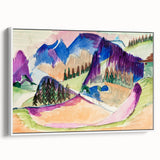 Expressionist Mountain Landscape Wall Art - Abstract Expressionism Print