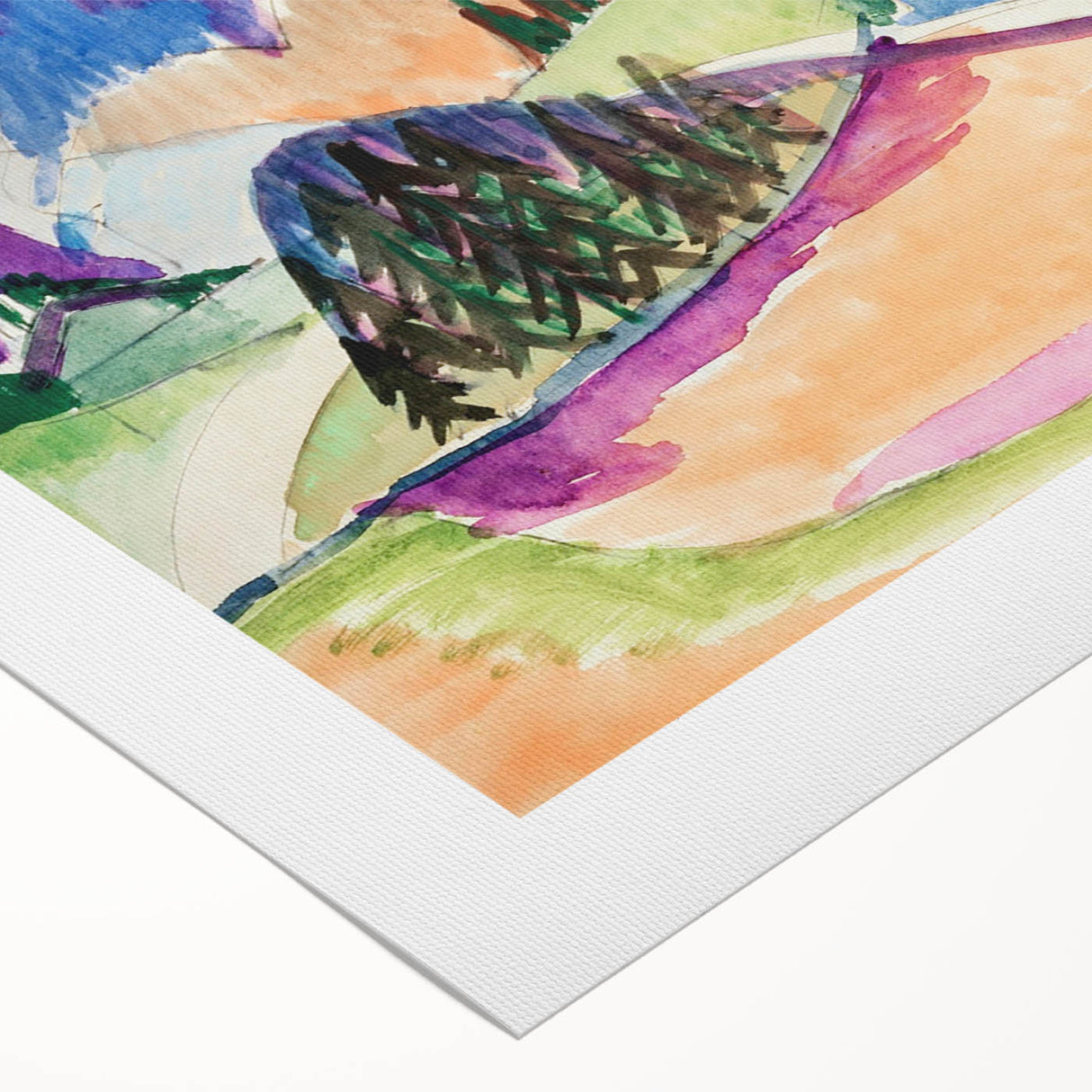 Expressionist Mountain Landscape Wall Art - Abstract Expressionism Print