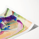 Expressionist Mountain Landscape Wall Art - Abstract Expressionism Print