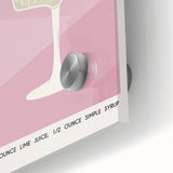 Large abstract wall art in mid-century modernist style depicting food and drinks, ideal for dining room art.