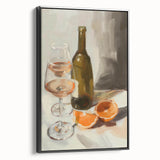 Black and white vintage poster art on framed canvas featuring an assortment of fruits, ideal for bedroom wall decor.