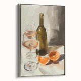 Landscape art painting of colorful fruits, vintage poster style, in a black frame on canvas, ideal for kitchen decor.