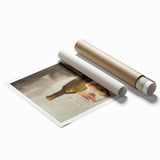 Extra large rolled print featuring a variety of colorful fruits on a white background.