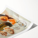 Extra large wall art featuring line art flowers in black on white background, ideal for large living room decor.