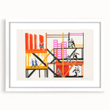 Theater Maquettes - Bold Abstract Modern Wall Art in Vibrant Colors