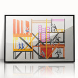 Theater Maquettes - Bold Abstract Modern Wall Art in Vibrant Colors