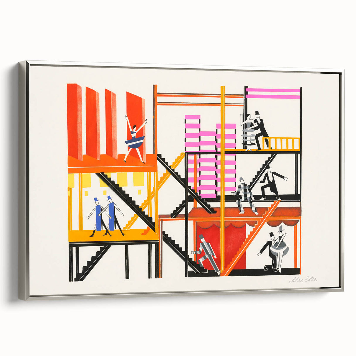 Theater Maquettes - Bold Abstract Modern Wall Art in Vibrant Colors