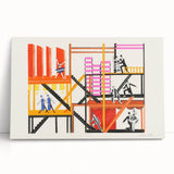 Theater Maquettes - Bold Abstract Modern Wall Art in Vibrant Colors
