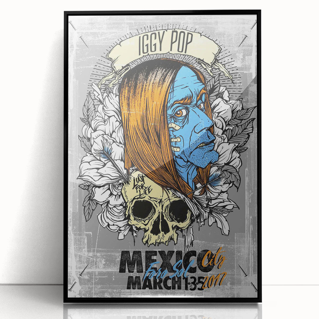 Iggy Pop Retro Wall Art – Vintage Mexico City Concert 2017 Print