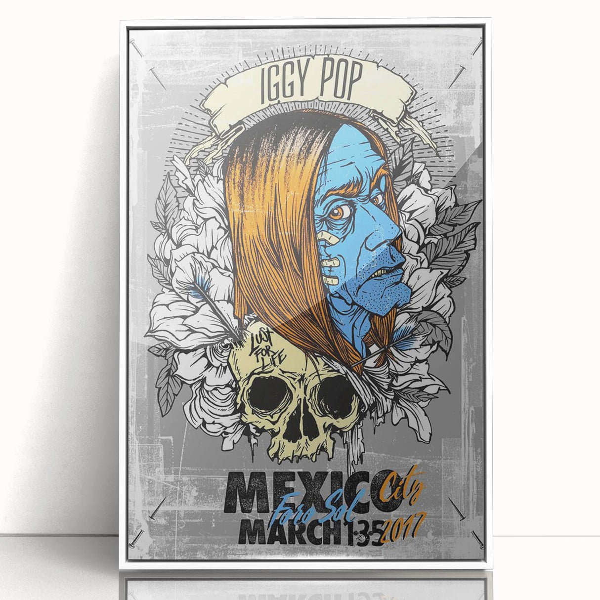 Iggy Pop Retro Wall Art – Vintage Mexico City Concert 2017 Print