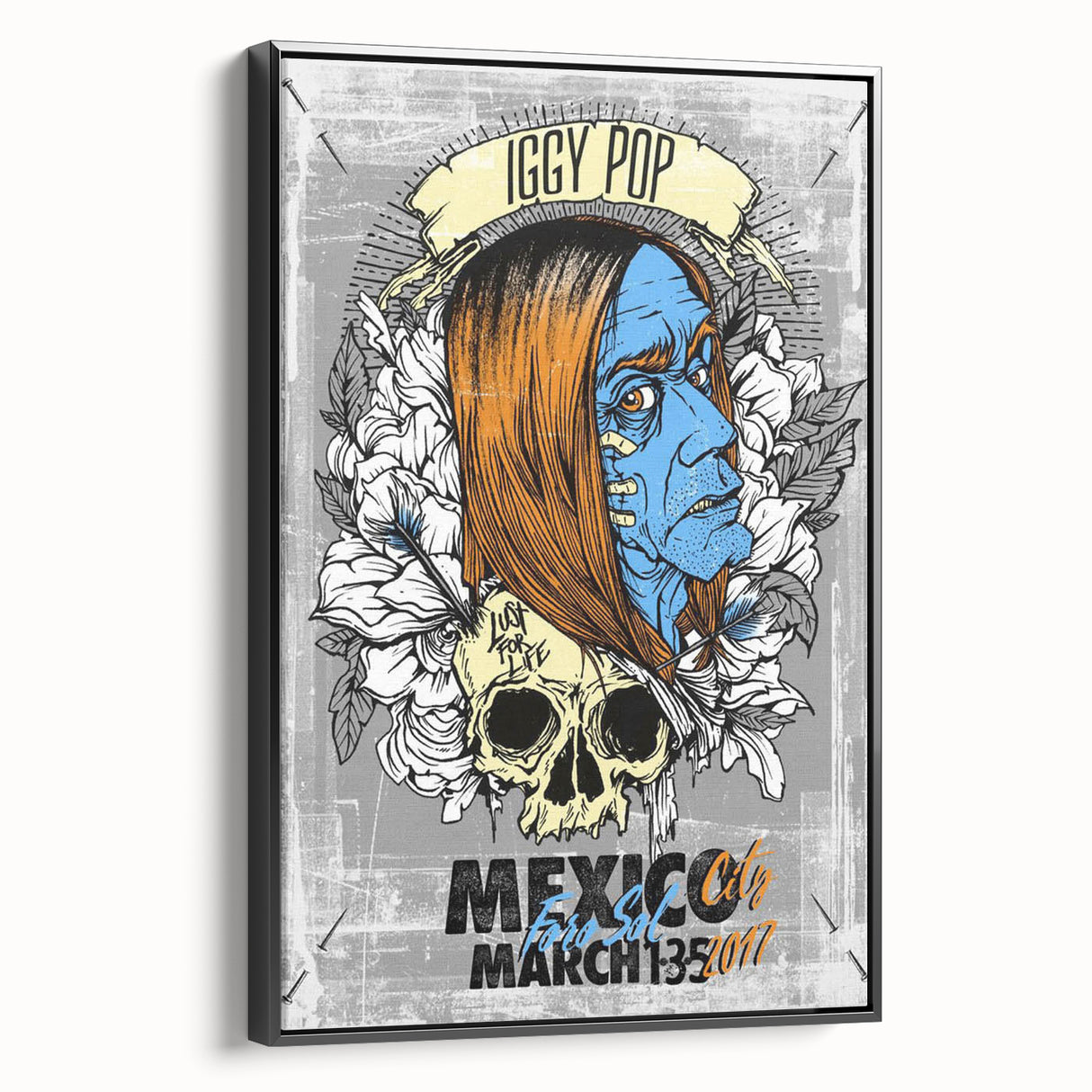 Iggy Pop Retro Wall Art – Vintage Mexico City Concert 2017 Print