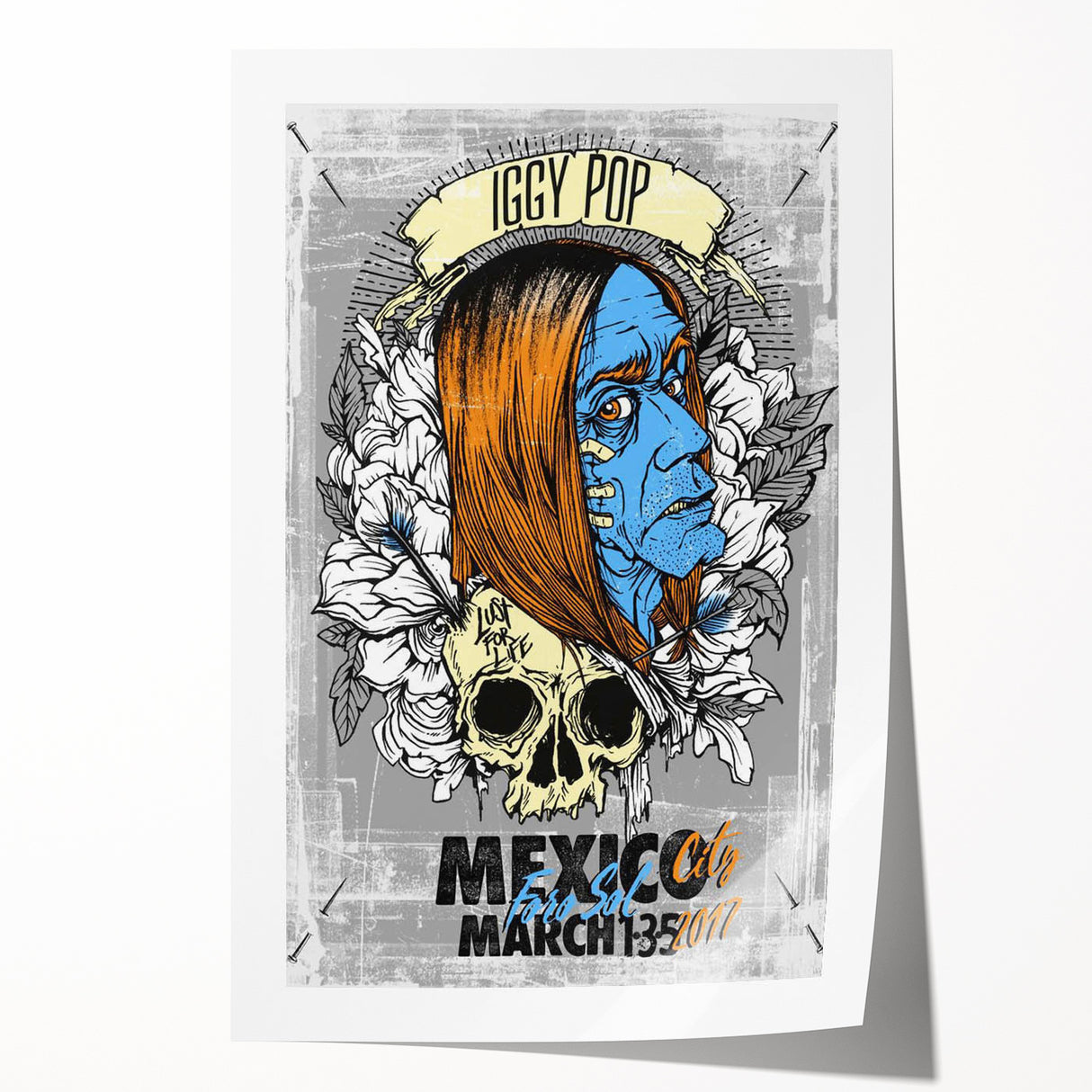 Iggy Pop Retro Wall Art – Vintage Mexico City Concert 2017 Print