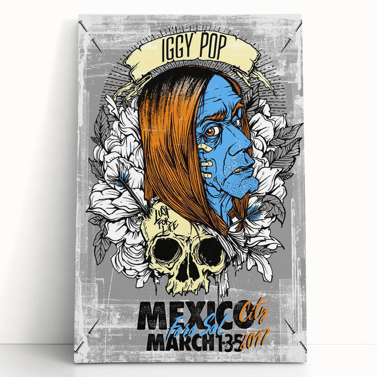 Iggy Pop Retro Wall Art – Vintage Mexico City Concert 2017 Print