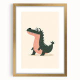 Kids Room Art Prints – Playful Crocodile Illustration for Nursery
