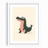 Kids Room Art Prints – Playful Crocodile Illustration for Nursery