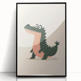 Kids Room Art Prints – Playful Crocodile Illustration for Nursery