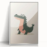 Kids Room Art Prints – Playful Crocodile Illustration for Nursery