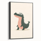 Kids Room Art Prints – Playful Crocodile Illustration for Nursery