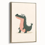 Kids Room Art Prints – Playful Crocodile Illustration for Nursery