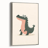 Kids Room Art Prints – Playful Crocodile Illustration for Nursery