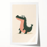 Kids Room Art Prints – Playful Crocodile Illustration for Nursery