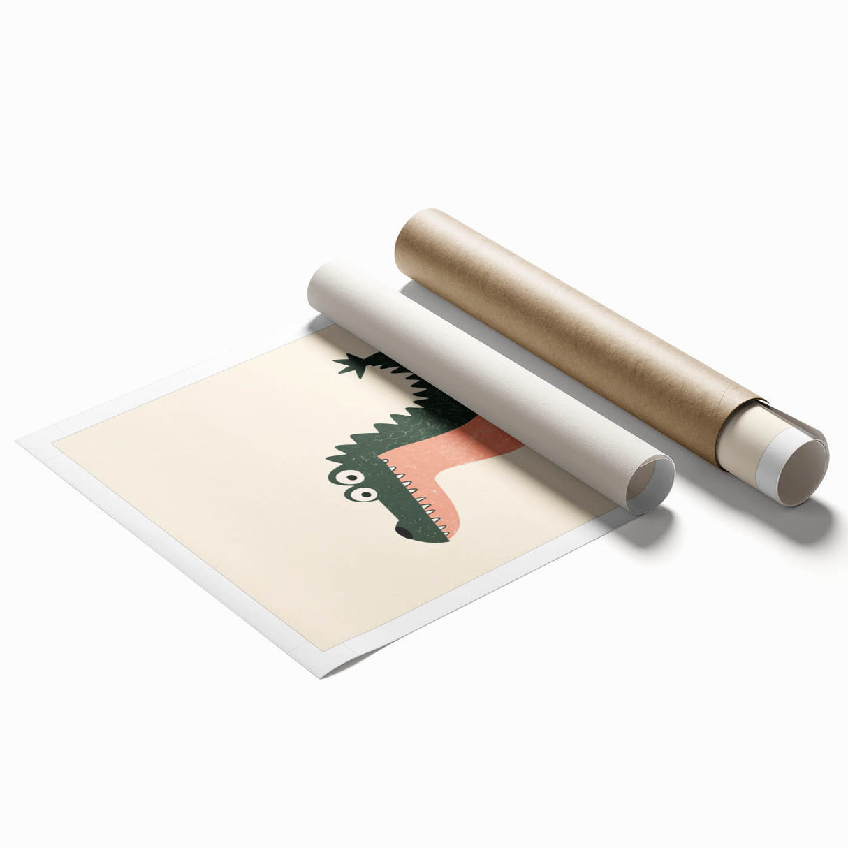 Kids Room Art Prints – Playful Crocodile Illustration for Nursery