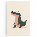 Kids Room Art Prints – Playful Crocodile Illustration for Nursery