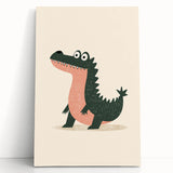 Kids Room Art Prints – Playful Crocodile Illustration for Nursery