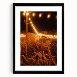 Extra large abstract art print featuring colorful, textured fall imagery on a framed black canvas.