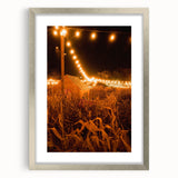 Textured abstract art print depicting autumnal shades on a silver-framed canvas, suitable for bedroom decor.