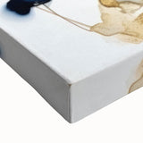 Elegant Navy & Gold Floral Living Room Wall Art - Modern Print