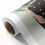 Abstract figurative wall art on rolled canvas showcasing vibrant colors and dynamic shapes, ideal for modern home decor. Packaged securely in a protective tube.