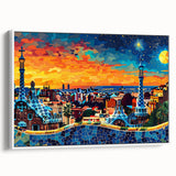 Framed abstract landscapes wall art featuring a serene white color palette, elegantly displayed in a modern side view, perfect for contemporary home decor.