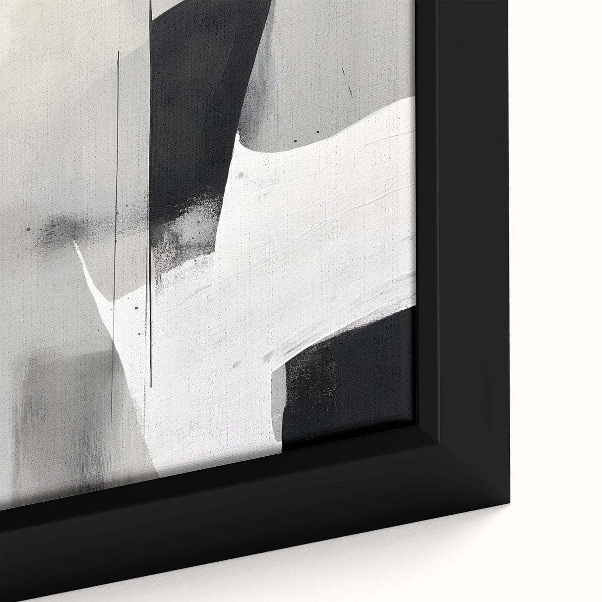 Close-up of a framed minimalist abstract wall art design, showcasing soft pastel colors and geometric shapes, perfect for modern home decor and interior aesthetics.