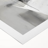 Abstract minimalist wall art on rolled canvas showcasing soft pastel colors and geometric shapes, perfect for modern home decor. Packaged securely in a cardboard tube for safe delivery.