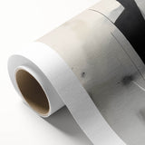 Abstract minimalist wall art print on rolled canvas, showcasing calming pastel tones and geometric shapes, ideal for modern home decor or office space.