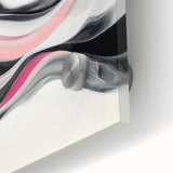 Abstract Art Prints – Fuchsia and Blush Fluid Wave Movement