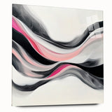 Abstract Art Prints – Fuchsia and Blush Fluid Wave Movement
