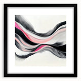 Abstract Art Prints – Fuchsia and Blush Fluid Wave Movement