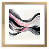 Abstract Art Prints – Fuchsia and Blush Fluid Wave Movement