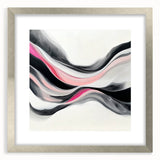 Abstract Art Prints – Fuchsia and Blush Fluid Wave Movement