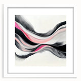 Abstract Art Prints – Fuchsia and Blush Fluid Wave Movement