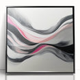 Abstract Art Prints – Fuchsia and Blush Fluid Wave Movement