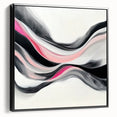 Abstract Art Prints – Fuchsia and Blush Fluid Wave Movement