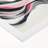 Abstract Art Prints – Fuchsia and Blush Fluid Wave Movement