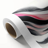 Abstract Art Prints – Fuchsia and Blush Fluid Wave Movement