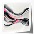 Abstract Art Prints – Fuchsia and Blush Fluid Wave Movement